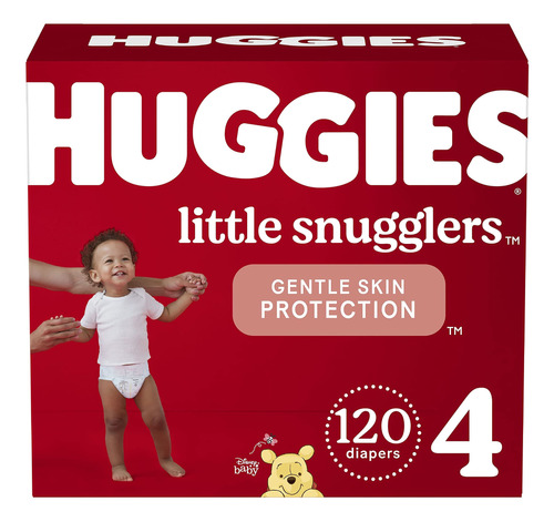 Paales Para Beb Talla 4 (22-37 Libras), 120 Unidades, Huggie