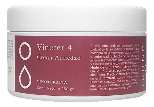 Crema Antiedad Vinoter 4 Hidratante Vinoterapia X250 Icono Tipo De Piel