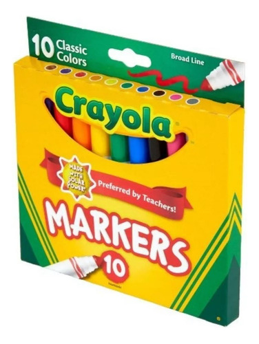 Marcadores Crayola Punta Gruesa 10 Marcadores