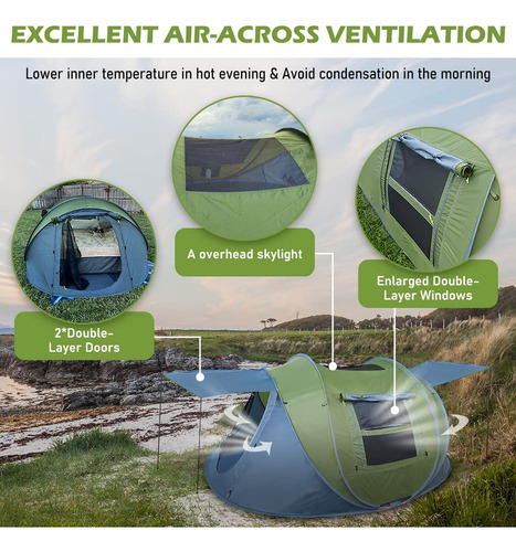 Tienda Pop Up Hikerbro Para 4 Personas Impermeable
