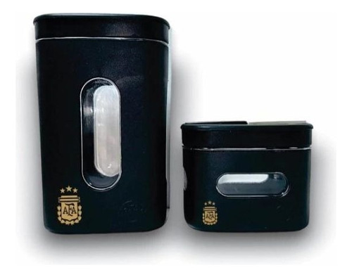 Mate Pampa Pampera Afa - Kit Yerbera + Azucarera Negro