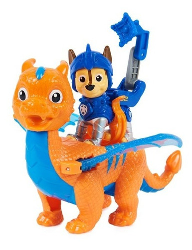 Paw Patrol Rescue Knights Figura Chase Con Dragon Draco Ed