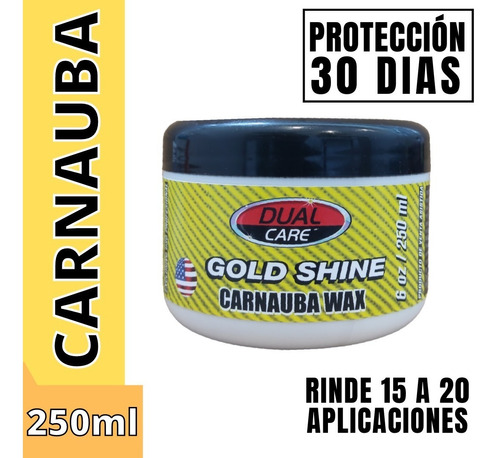 Imagen 1 de 5 de Cera En Pasta Auto Carnauba Premium Paste Wax Dual Care