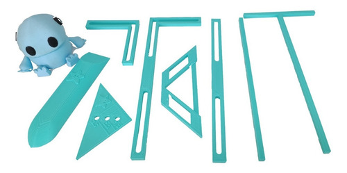 Imagen 1 de 5 de Set 8 Reglas Para Encuadernación - Scrapbook - Tonos Pastel
