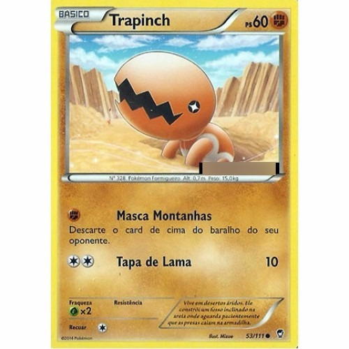 Trapinch - Pokémon Físico Comum - 53/111 - Pokemon Card Game