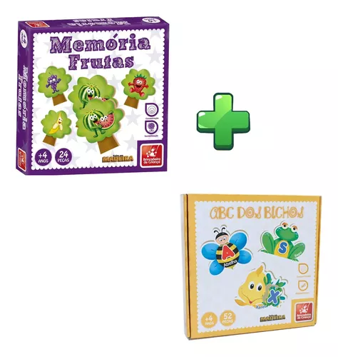 Jogos Educativos Madeira Abc ( Alfabeto ) + Memoria Frutas