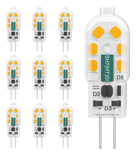 Snbihibe Bombilla Led G4 12 V Base Do Pine Tipo T3 Jc Blanco