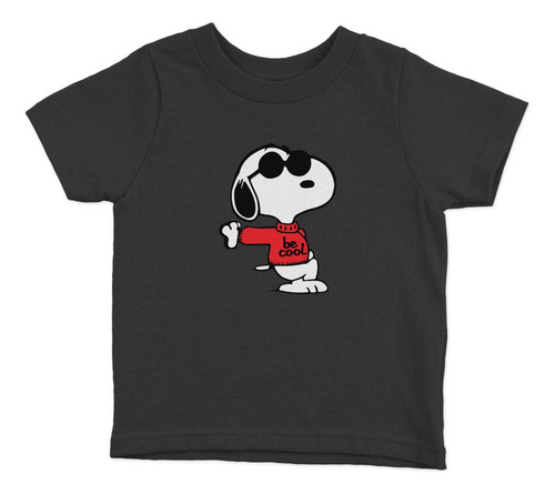 Polera Niños Snoopy Cool Peanuts Algodon Organico Cb4