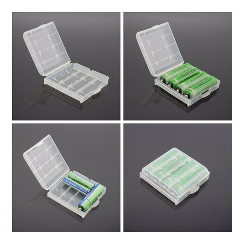 Case Porta Pilhas Colorido Aa E Aaa - Cores Variadas