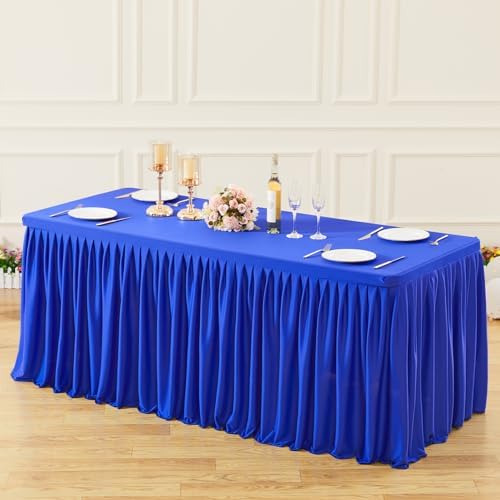 Mantel De Poliéster Azul Real Para Mesas Rectangulares De 8