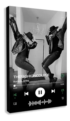 Cuadro Spotify Código Foto Personalizada Diseño Nuevo 45x80