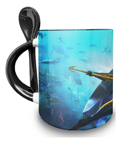 Taza Cuchara 11oz - Aquaman Gold