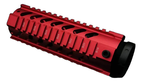 Guardamanos Enfriador Aluminio Riel 07 Pulgadas R15 M4 Rojo