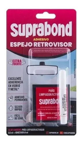 Adhesivo Espejo Retrovisor - Pegamento Parabrisas Suprabond