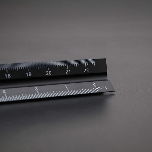 Regla Triangular Sing F Ltd, Triangular, Aluminio, 30 Cm