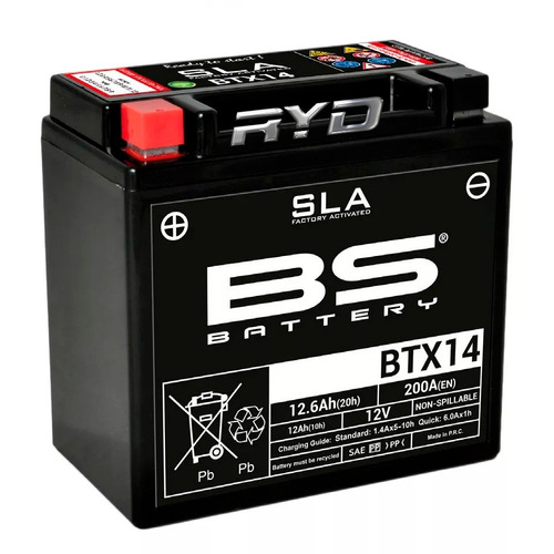 Batería Btx14 = Ytx14 Aprilia 1000 Caponord Bs Battery