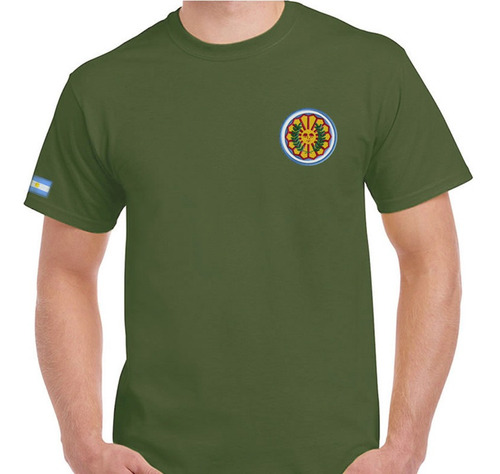 Remera Bordada 2 Bordados Sol De Mayo Ejército Argentino