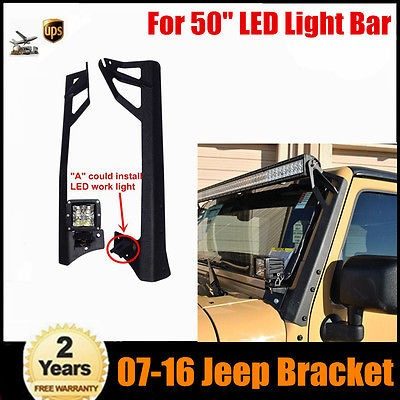 Jeep Wrangler 07 ~ Jk 16 50  Led Light Bar Parabrisas Soport