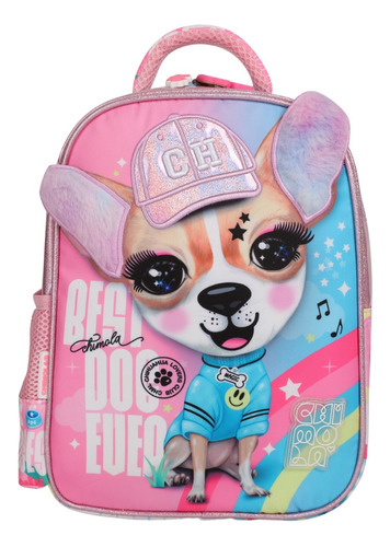 Mochila Jardin 12 Pulgadas Chimola Brillo Chihuahua Infantil