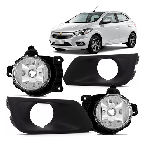 Par Farol Milha Com Moldura Preta Onix Joy 2020 2021