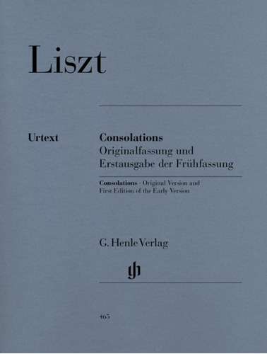 Liszt Consolaciones Partitura Henle Urtext