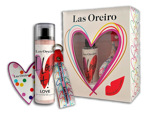 Pack Las Oreiro Love (body Splash + Llavero + Tarjeton)