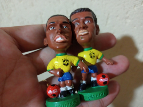 3 Bonecos Mini Craque Rivaldo +anderson+jr Baiano Usados (Usado)