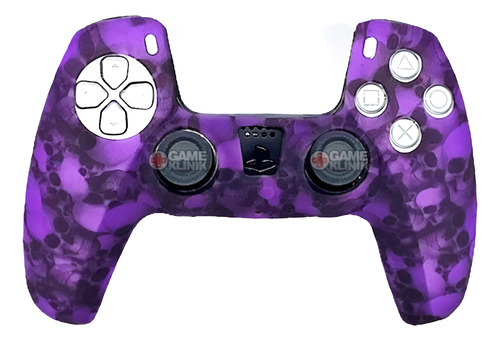 Funda Silicon Protectora Calavera 03 + 2 Gomas Para Ps5