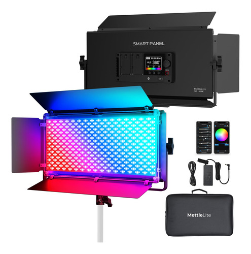 Mettlelite Luz De Video Led Rgb Spl420c Con Control De Aplic