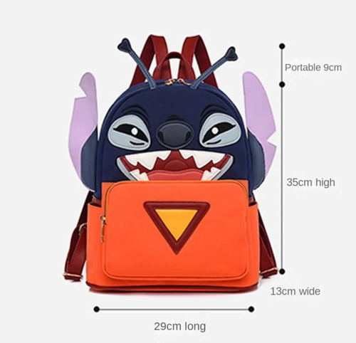 Mochila Lilo Y Stitch Bolsa Experimento 626 Laptop