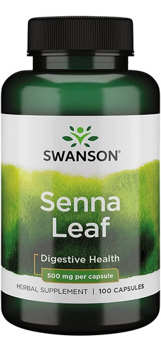Swanson Senna Leaf Hoja De Senna 500mg 100caps Sabor Sin Sabor