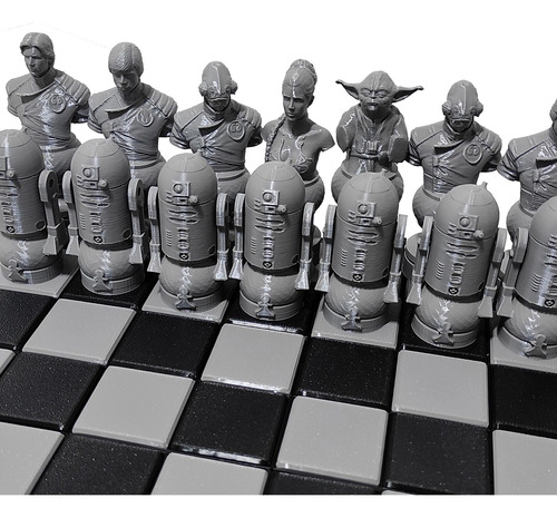 Jogo De Xadrez Star Wars Com Caixa E Tabuleiro Modular