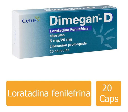 Dimegan-d 5 Mg / 20 Mg Caja Con 20 Cápsulas