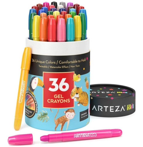 Set 36 Crayones Gel Twistables Niños Dibujo Colores Arteza