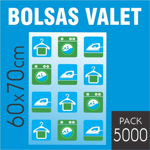 Bolsas Valet 60x70cm Pack X 5000 - Diseño Genérico