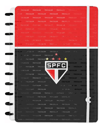 Caderno Inteligente Tricolor Paulista Grande 80 Folhas