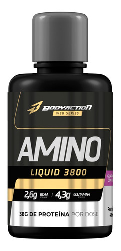 Amino Liquid 38000 480ml - Bodyaction Sabor Guaraná com Açaí