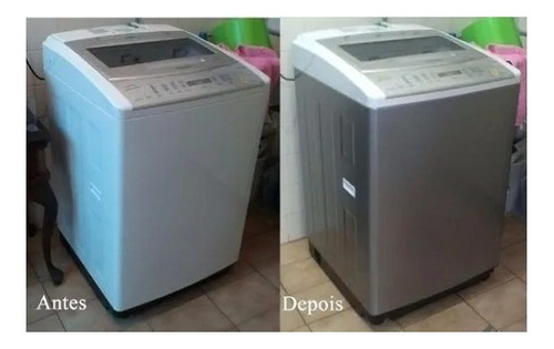 Adesivo Envelopamento Móveis Geladeira Paredes 5mx50cm Cores Cor Prata Tipo Inox