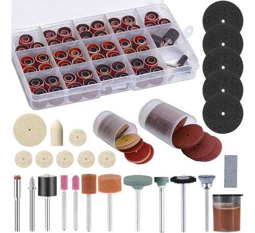 Kit 210 Acessórios Para Mini E Micro Retíficas Padrão Dremel