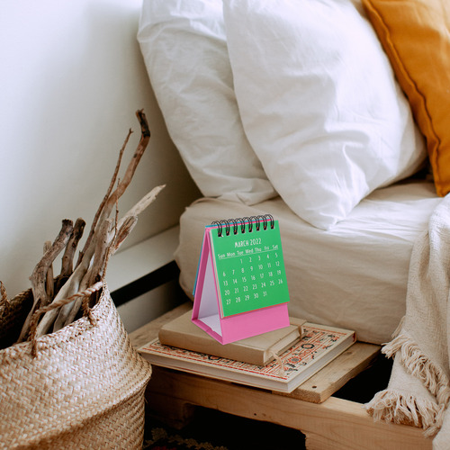 Desk Pad Calendar Mini Calendario De Escritorio En Espiral