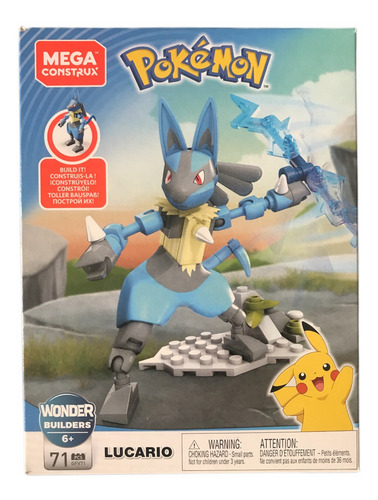 Pokemon Lucario Mega Construx Wonder Builders Gfv71 71pz 71 (Usado)