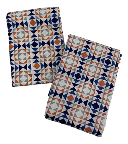 Pack X2 Fundas Almohada Estampadas 100% Algodón 50x80 Cm