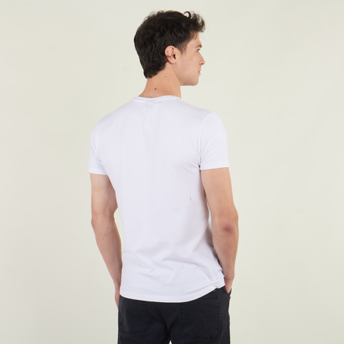 Remera Hombre Kevingston Munich Escote V Slim Fit Blanca