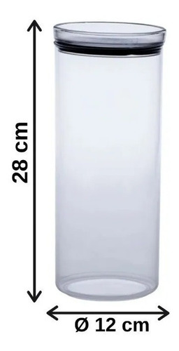 Imagem 2 de 4 de Pote Plástico Hermético Redondo 2.200ml Empilhável Paramount