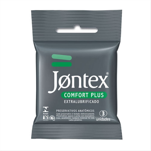 Preservativo Jontex Comfort Plus C/ 3 Camisinhas
