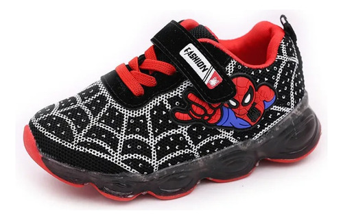 Zapatos Deportivos De Spider Man Con Dibujos Animados Brilla