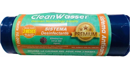 Cartucho Sistema Desinfectante Premium Cleanwasser® 10,000lt