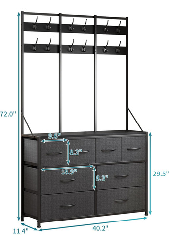Cómoda De 8 Cajones, Cómoda Para Dormitorio, Sala De Estar,