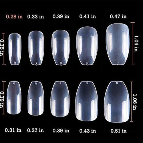 500 unhas curtas amarradas de bailarina, unhas postiças em gel 3D