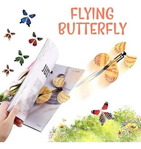 10 Piezas De Juguetes Giratorios Con Mariposas Voladoras Par